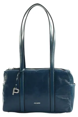 Image de PICARD Cuir sac shopper sac à épaule Peakline Shopper Deep Ocean bleu marine