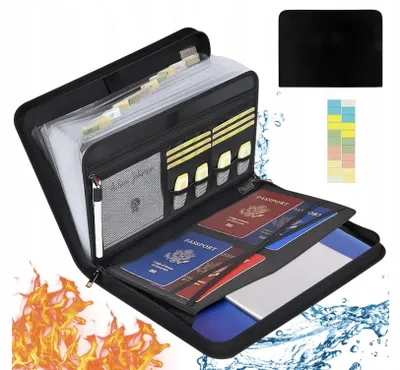 Zdjęcie produktu dla Teczka na Dokumenty A4 Ixydor 13 Przegródek Zamek Organizer Do Paszportów