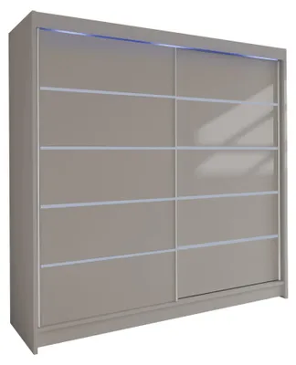 Produktbild von MIRJAN24 Schiebetürenschrank Talin IV, Stilvoll Schlafzimmer Kleiderschrank (Farbe: Cashmere, mit RGB LED Beleuchtung)