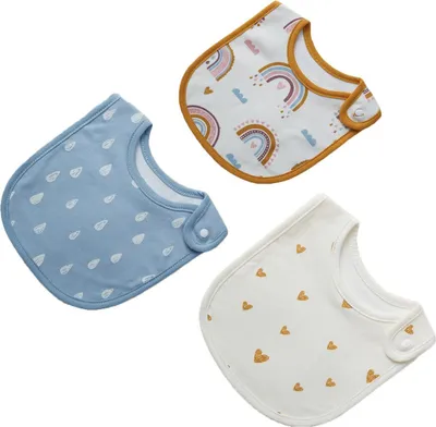 Produktbild von 3 Stück Baby-Speicheltuch aus Baumwolle, Speicheltuch für Säuglinge 19x27.5cm, Modell: B