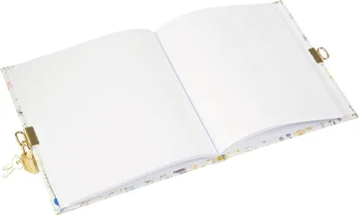 Produktbild von Tagebuch Summer Meadow white, 16,5 × 16,5 cm, 96 Blankoseiten, Goldprägung und Schloss