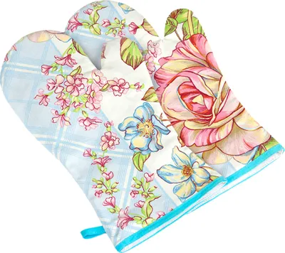 Produktbild von Grillhandschuhe 2tlg. - 20x36 cm - Blau,Pink