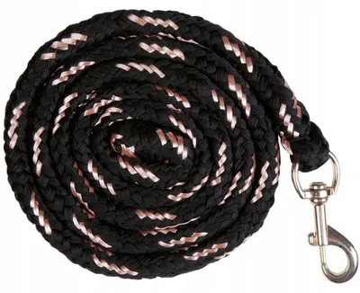 Produktbild von Strick -Rosegold- mit Karabinerhaken, Farbe:9178 schwarz/rosegold, Größe:180 cm