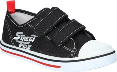 Produktbild von AMERICAN CLUB TEN155 Kinder-Sneaker mit Klettverschluss, Kinderschuhe, Ledereinsatz Schwarz 31