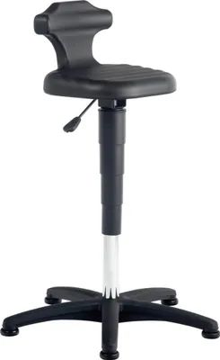 Produktbild von Bimos Sitz-Stehstuhl Flex mit Gleitern und Rückenstütze Integralschaum Sitz-Höhe 510-780mm - 9409-2000
