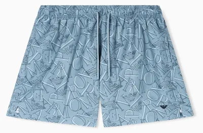 Produktbild von Emporio Armani Herren Boxer Badehose, Ea Blei-Schiefer, M