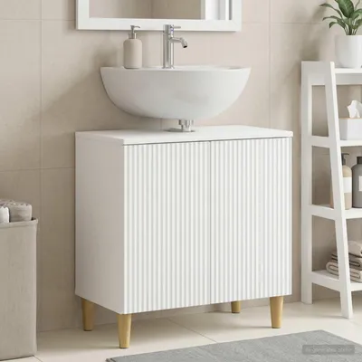 Obrázek produktu pro Maison Exclusive – Skříňka pod umyvadlo ARNHEM, bílá, 59,5 x 31,5 x 59 cm