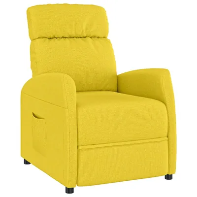 Image de vidaXL Fauteuil relax jaune clair Tissu