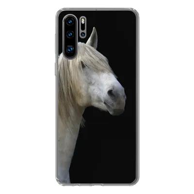 Produktbild von MuchoWow® Handyhülle Schutzhülle Hülle für Huawei P30 Pro Pferde - Pilz - Schwarz Silikon Softcase Handy Hülle - Schutzdeckel