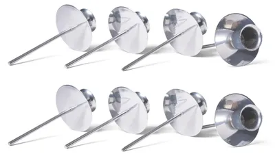 Productafbeelding van Novaliv 8 kerstkaarsen, adventskrans, kaarsenhouder, zilver. Kaarsenstandaard voor stompkaarsen, kaarsenhouder, kaarsenhouder voor kransen, metalen kaarsenhouder, kaarsenstandaard, kaarsenhouder voor adventskrans
