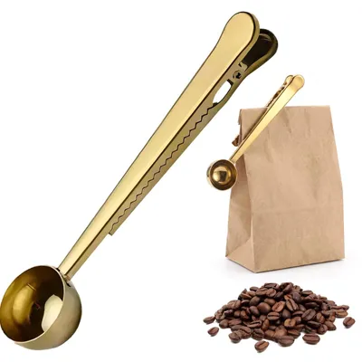 Kaffeedosierlöffel aus Edelstahl 304, gold, 17,5 cm