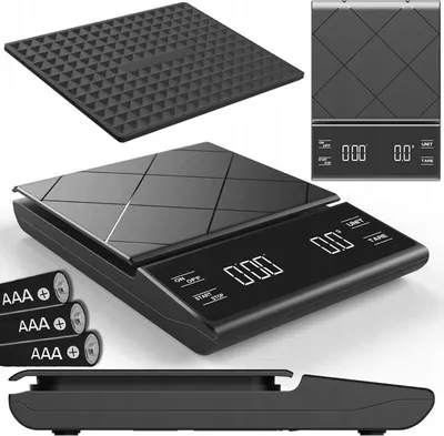 Zdjęcie produktu dla Waga kuchenna ARSA GO LCD TARA ELEKTRONICZNA 3kg 0,01g czarny 3 kg