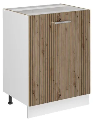 Productafbeelding van Keukenonderkast Vicco R-Line Artisanaal eiken/Wit 60 cm met 1 deur zonder werkblad, Model 72086