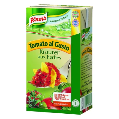 Obrázok produktu pre Knorr Paradajková omáčka al Gusto Herbs aux herbes 1000g