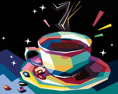 Immagine prodotto di Zuty - Dipingere con i numeri - CAFFÈ COLORATO, 40x50 cm, senza cornice e senza tela tesa