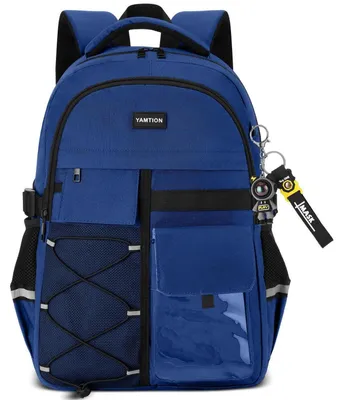 Obrázok produktu pre Batoh pre pánov, školský batoh, batoh pre chlapcov a tínedžerov, cestovný batoh, turistický batoh, modrá farba, kapacita pre notebook 15,6 palcov