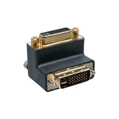 Produktbild von InLine® DVI-I Adapter, 90° gewinkelt, digital+analog 24+5 Stecker / Buchse (17781W)
