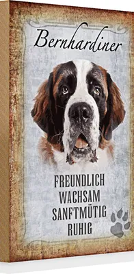 Produktbild von Holzschild Spruch 20x30cm Bernhardiner Hund