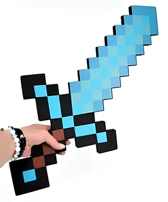 Zdjęcie produktu dla Diamentowy miecz Minecraft z elastycznej pianki EVA 45 cm