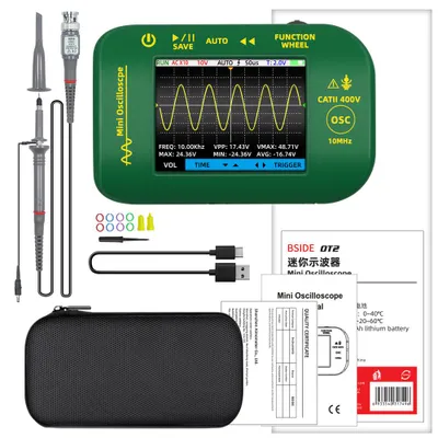 Obrázok produktu pre Digitálny osciloskop s 2,8" TFT displejom, ručný osciloskop, šírka pásma 10 MHz, vzorkovacia frekvencia 48 MSa/s, s funkciou ukladania údajov