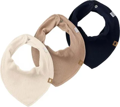 Immagine prodotto di Name It 13222639, Bavaglino con sciarpa, Beige, Nero, Bianco, Unisex, Neonato, Tinta unita, Chiusura a scatto