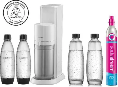Image de Machine à gazéifier l'eau + 2 bouteilles + 1 cylindre + 2 carafes - Sodastream - DUOBICB - duo