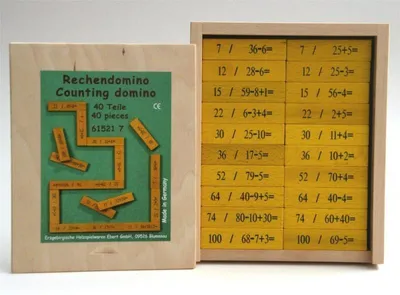 Obrázek produktu pro Vzdělávací hračka aritmetické domino I ŠxVxH 20x16,5x3cm NOVINKA