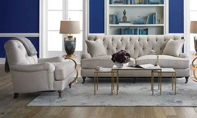 Produktbild von Chesterfield Luxus Sofa Couch Polster Sitz Stoff Garnitur 3+1 Sitzer Couchen