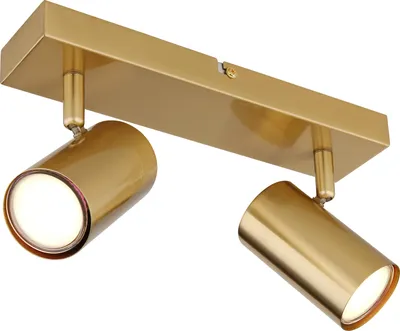 Produktbild von GLOBO 57911-2GO ROBBY Strahler Metall goldfarben gebürstet, 2x GU10
