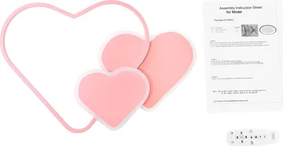 Immagine prodotto di Lampada da soffitto, a forma di cuore, telecomando, rosa