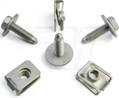 Produktbild von 10x Befestigungs Klammer + Schraube für Mercedes-Benz Audi Unterboden Schutz | 8D0805960 8D0805121