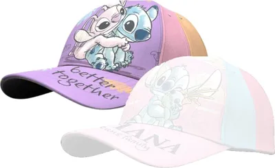 Obrázek produktu pro Kšiltovka Lilo & Stitch Cappe mit buntem Design - 100% Baumwolle 52 Lila