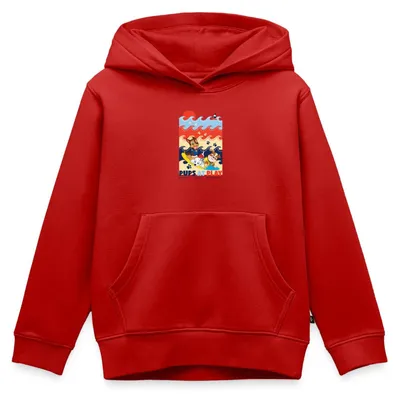 Produktbild von Spreadshirt Paw Patrol 'Pups At Play' Rubble Chase Marshall Kinder Premium Hoodie, 122/128 (6 Jahre), Rot
