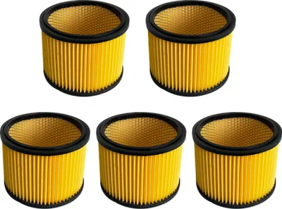 Produktbild von 5x Trade-Shop Rund-Filter / Falten-Filter / Lamellen-Filter / Patronen-Filter Ersatz für Einhell TC-VC 1820 S TC-VC 1820 SA TC-VC 1930 S TC-VC 1930 SA
