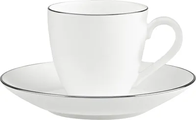 Produktbild von Villeroy & Boch 1046361410, Set, Weiß, Porzellan, Espresso, Anmut Platinum, 2 Stück(e)