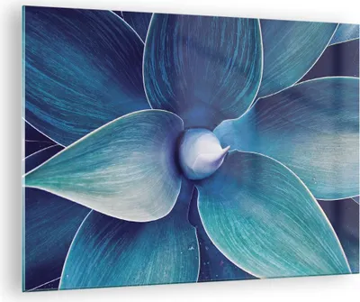 Produktbild von Bilder auf glas - Einteilig - Agave Blau Blume - 70x50cm - Glasbilder - Wandbilder - Bilder - zum Aufhängen bereit - Wanddekoration aus Glas - Glas Bilder - Wandbild auf Glas - GAA70x50-4972