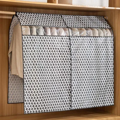 Productafbeelding van Kledingrek- en kastbeschermer, 120 x 150 cm, stofhoes voor kledingrek, stofdicht, transparante kledingrekhoes