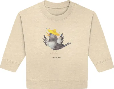 Produktbild von Mr. & Mrs. Panda Organic Baby Pullover Rabe Sombrero 6. - 12. Monat - Natural Raw - Geschenk, Vögel, Lustige Sprüche, Elster, Spruch Positiv, Vogel, Bullover, Froh