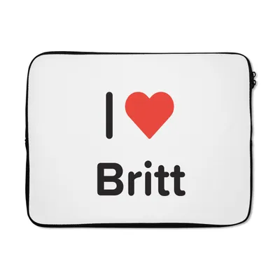 Produktbild von MuchoWow® Laptop Hülle 15 Zoll Ich liebe - Britt - Mädchen Laptoptasche - Laptoptasche - Sleeve - Rundum-Schutz