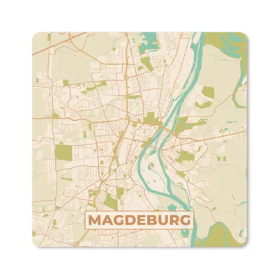 Produktbild von MuchoWow® Mauspad Mousepad Macdeburg - Stadtplan - Vintage - Karte 30x30 cm - Mousepads - Maus Mat - Pad - Mausunterlage - Gaming