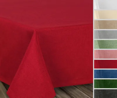 Produktbild von Fleckenabweisende bügelfreie Tischdecke mit Lotuseffekt, Leinenoptik, Farbe und Größe wählbar,Bordeaux