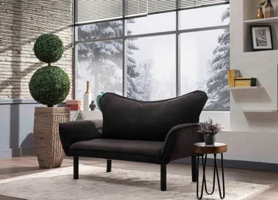 Obrázok produktu pre Hanah Home, Chatto- FTN1226, čierna, rozkladacia pohovka, rám: 100% kov