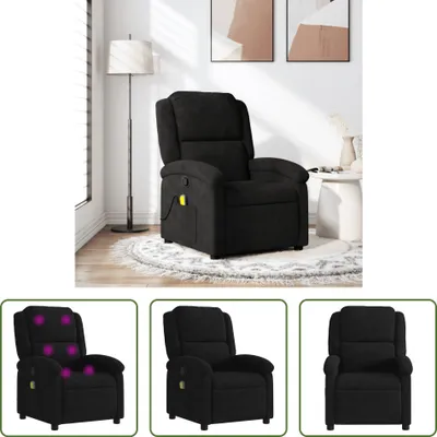 Produktbild von The Living Store Massagesessel Schwarz Samt