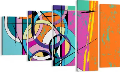 Produktbild von Bild auf Leinwand - Leinwandbild - Abstraktion modern - 100x60cm - Wand Bild - Wanddeko - Leinwanddruck - Bilder - Kunstdruck - Wanddekoration - Leinwand bilder - Wandkunst - EG100x60-3601