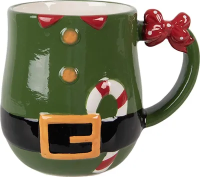 Image de Clayre & Eef Tasse Père Noël 400 ml Vert Céramique