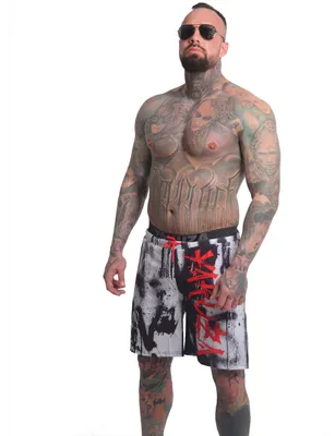 Immagine prodotto di Yakuza Herren Horned FU Badeshorts, Weiß, XXL