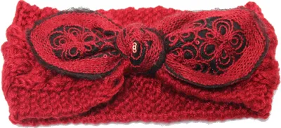 Produktbild von Stirnband für den Winter mit Schleife Rot