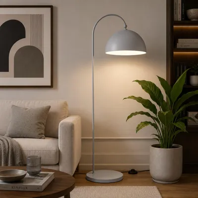 Produktbild von Opviq, Hochwertige Stehlampe (E27, 40W) Grau, Skandinavisches Design, 160 cm