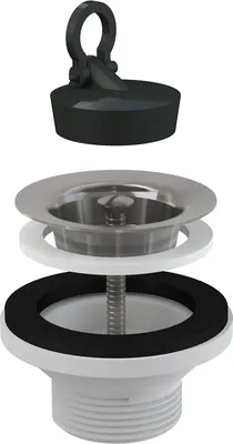 Produktbild von Alcadrain Ablaufventil für Waschbecken 5/4" mit einem Edelstahlgitter DN63