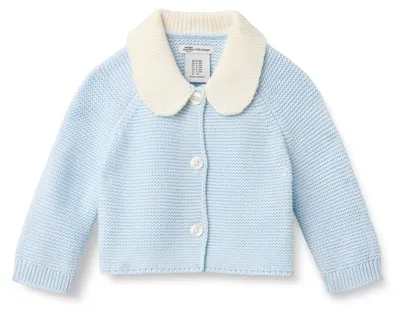 Productafbeelding van A. Essentials x Sofia Grainge Uni babysweater met ronde hals, lichtgekleurd